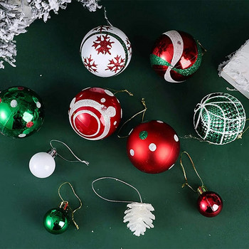 Χριστουγεννιάτικα στολίδια για χριστουγεννιάτικες μπάλες 42 τμχ Χρωματιστά πλαστικά Σετ χριστουγεννιάτικα μπιχλιμπίδια που δεν θρυμματίζονται για στολίδια χριστουγεννιάτικου δέντρου 3-6 εκ.