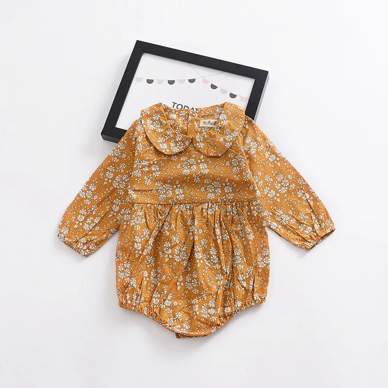 Djevojčica Baby Broken Flower Rompers Baby Triangle Romper Kombinezon dugih rukava Pamučna odjeća za penjanje s printom Bodi za djevojčice