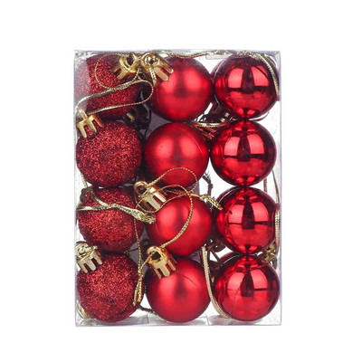 24 kom. Kuglice za božićno drvce od 30 mm, male kuglice, viseći ukrasi za kućne zabave, Božićne male kuglice, novogodišnji pribor