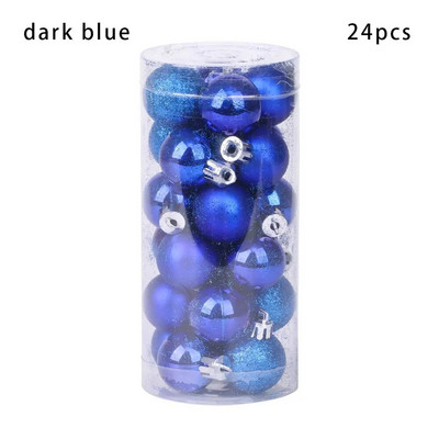 24 kom. Kuglice za božićno drvce od 30 mm, male kuglice, viseći ukrasi za kućne zabave, Božićne male kuglice, novogodišnji pribor