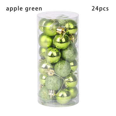 24 kom. Kuglice za božićno drvce od 30 mm, male kuglice, viseći ukrasi za kućne zabave, Božićne male kuglice, novogodišnji pribor