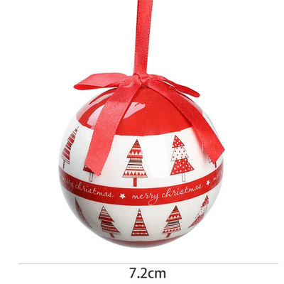 7,2 cm-es karácsonyfa matricák hab golyós medál díszek, dekoráció 2023 karácsonyi esküvői újévi parti lakberendezési kiegészítők