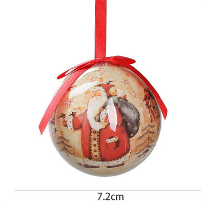 7,2 cm-es karácsonyfa matricák hab golyós medál díszek, dekoráció 2023 karácsonyi esküvői újévi parti lakberendezési kiegészítők