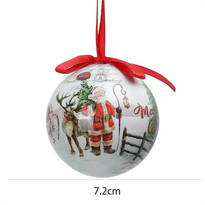 7,2 cm-es karácsonyfa matricák hab golyós medál díszek, dekoráció 2023 karácsonyi esküvői újévi parti lakberendezési kiegészítők