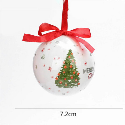 7,2 cm-es karácsonyfa matricák hab golyós medál díszek, dekoráció 2023 karácsonyi esküvői újévi parti lakberendezési kiegészítők