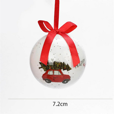 7,2 cm-es karácsonyfa matricák hab golyós medál díszek, dekoráció 2023 karácsonyi esküvői újévi parti lakberendezési kiegészítők