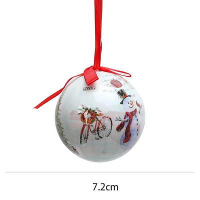 7,2 cm-es karácsonyfa matricák hab golyós medál díszek, dekoráció 2023 karácsonyi esküvői újévi parti lakberendezési kiegészítők