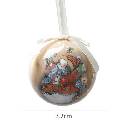 7,2 cm-es karácsonyfa matricák hab golyós medál díszek, dekoráció 2023 karácsonyi esküvői újévi parti lakberendezési kiegészítők