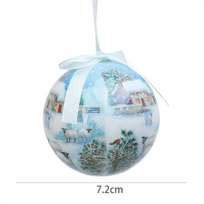 7,2 cm-es karácsonyfa matricák hab golyós medál díszek, dekoráció 2023 karácsonyi esküvői újévi parti lakberendezési kiegészítők