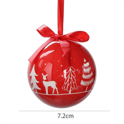 7,2 cm-es karácsonyfa matricák hab golyós medál díszek, dekoráció 2023 karácsonyi esküvői újévi parti lakberendezési kiegészítők