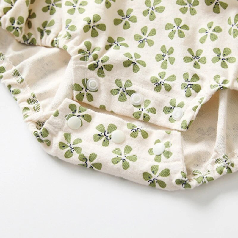 Baby Rompers Darling Jumpsuit tavaszi gyermekruházat hosszú ujjú aranyos bodyk 2023 virágmintás gyerek pamut ruhák 0-2Y