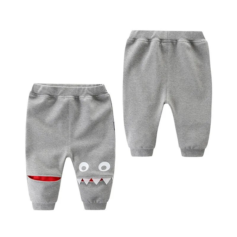 1-4 Y Jesen, nova moda, duge hlače za dječake, gornja odjeća s elastičnim strukom, ležerne hlače od čistog pamuka, sportska odjeća, odjeća za djecu