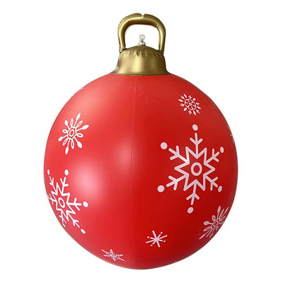 60 cm āra Ziemassvētku piepūšamā dekorēta bumba, kas izgatavota no PVC milzu bezgaismas lielas bumbiņas koku rotājumi āra rotaļlietu bumba