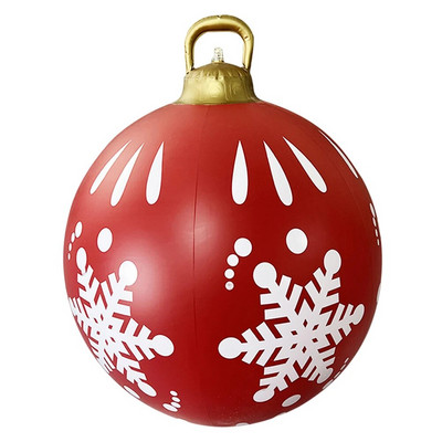 60 cm āra Ziemassvētku piepūšamā dekorēta bumba, kas izgatavota no PVC milzu bezgaismas lielas bumbiņas koku rotājumi āra rotaļlietu bumba