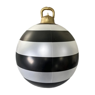 60 cm āra Ziemassvētku piepūšamā dekorēta bumba, kas izgatavota no PVC milzu bezgaismas lielas bumbiņas koku rotājumi āra rotaļlietu bumba