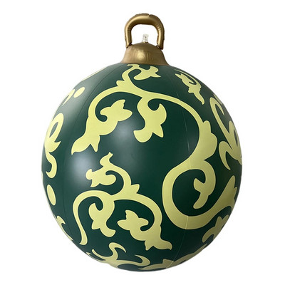 60 cm āra Ziemassvētku piepūšamā dekorēta bumba, kas izgatavota no PVC milzu bezgaismas lielas bumbiņas koku rotājumi āra rotaļlietu bumba