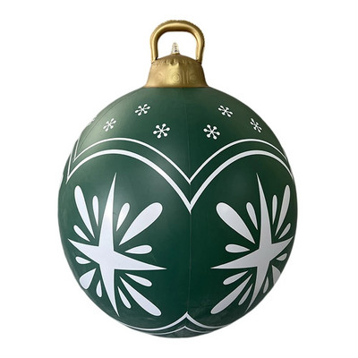 60 cm āra Ziemassvētku piepūšamā dekorēta bumba, kas izgatavota no PVC milzu bezgaismas lielas bumbiņas koku rotājumi āra rotaļlietu bumba