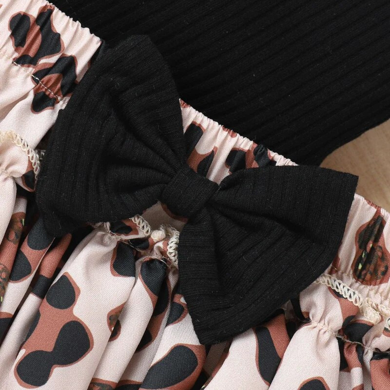 Modni dječji kompleti Top bez rukava s printom s leopard leptir suknjom i kratkim hlačama Ljetna odjeća za djevojčice