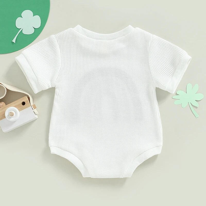 2023. Prekrasne ljetne novorođene bebe Dječaci Djevojčice Vaffle Rompers Odjeća Vez Rainbow Kratkih rukava Kombinezoni s O-izrezom