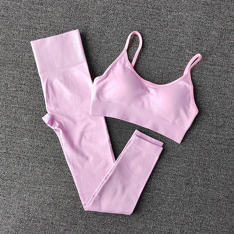 Sportlik puusa tõstev joogaülikond naiste fitnesskomplekt, spordirinnahoidjad, retuusid, ühevärvilised jooksmiseks kiiresti kuivavad riided, kaheosaline komplekt