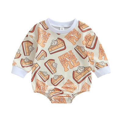 Mood Baby Halloween Rompers Rõivad poistele Tüdrukud Pikkade varrukatega Meeste Kaelus Ghost Flower Pumpkin Jumpsuits Mänguülikonnad Kombinesoonid