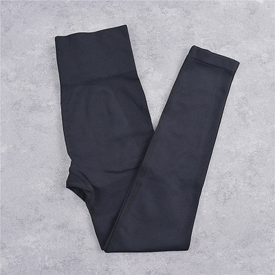 Bešavni sportski set Ženska plava dvodijelna majica kratkih rukava Tajice Odjeća za vježbanje Odijelo za fitness Odjeća za vježbanje Kompleti za jogu