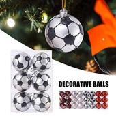 6Pcs Božićna lopta Božićni ukras za drvce Nogomet Košarkaška lopta Viseći privjesak 2023 Kućni novogodišnji ukrasi Pokloni Navidad 2022