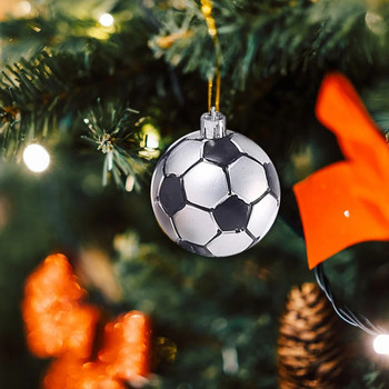 6 τμχ Χριστουγεννιάτικη μπάλα Χριστουγεννιάτικο Δέντρο Στολίδι Κρεμαστό μενταγιόν ποδοσφαίρου μπάσκετ 2023 Σπίτι Δώρα διακόσμηση για πάρτι για το νέο έτος Navidad 2022