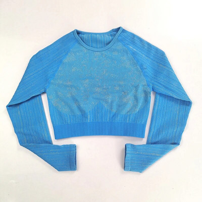 Bezšuvju sporta komplekts sievietēm, 2 gab., divdaļīgs, zils, apgriezts krūšturis, stulpiņi, jogas apģērbi, kostīms, treniņu apģērbs, sporta zāles komplekts, apģērbs