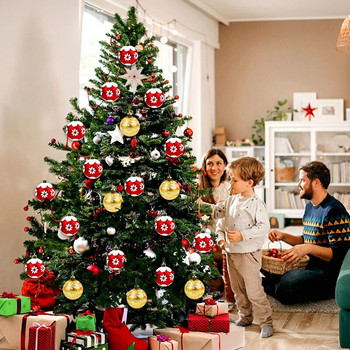 1Κουτί 6τμχ Χριστουγεννιάτικη Μπάλα Χιονονιφάδα Χριστουγεννιάτικο Δέντρο Μπάλα Κρεμαστό Κρεμαστό Στολίδι για Χριστουγεννιάτικο Πρωτοχρονιάτικο Πάρτυ Στολίδια Σπίτι Navidad