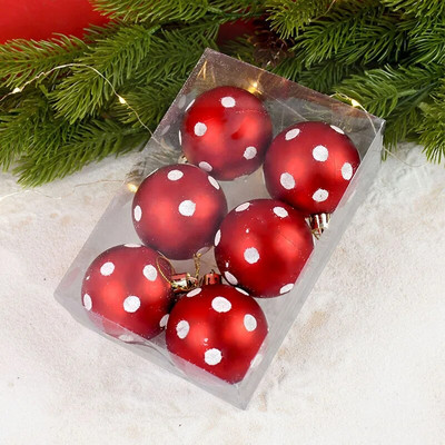 1 kutija 6 kom božićna kuglica pahuljica kuglica za božićno drvce viseći ukras privjesak za božićnu novogodišnju zabavu kućni ukrasi Navidad