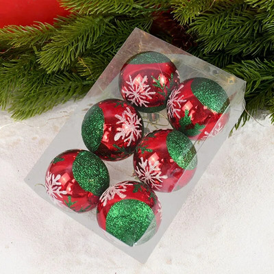 1 kutija 6 kom božićna kuglica pahuljica kuglica za božićno drvce viseći ukras privjesak za božićnu novogodišnju zabavu kućni ukrasi Navidad