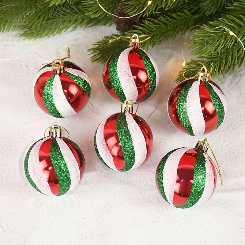 1 kutija 6 kom božićna kuglica pahuljica kuglica za božićno drvce viseći ukras privjesak za božićnu novogodišnju zabavu kućni ukrasi Navidad
