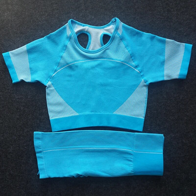 Komplet od 2 dijela Ženski bešavni set kratkih hlača Odjeća za jogu Sportsko odijelo za fitness Tajice za trčanje Sportska odjeća Seksi ženski set za teretanu