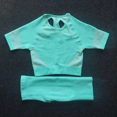 Komplet od 2 dijela Ženski bešavni set kratkih hlača Odjeća za jogu Sportsko odijelo za fitness Tajice za trčanje Sportska odjeća Seksi ženski set za teretanu