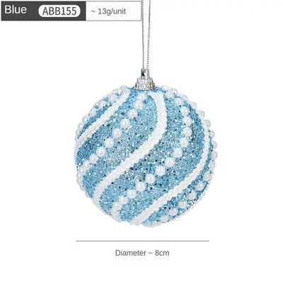 Bijela božićna kuglica od 8 cm Ukrasi za božićno drvce Božićni ukrasi za dom Ukrasne kuglice od pjene za novogodišnje drvce 2023.