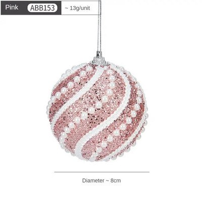 Bijela božićna kuglica od 8 cm Ukrasi za božićno drvce Božićni ukrasi za dom Ukrasne kuglice od pjene za novogodišnje drvce 2023.