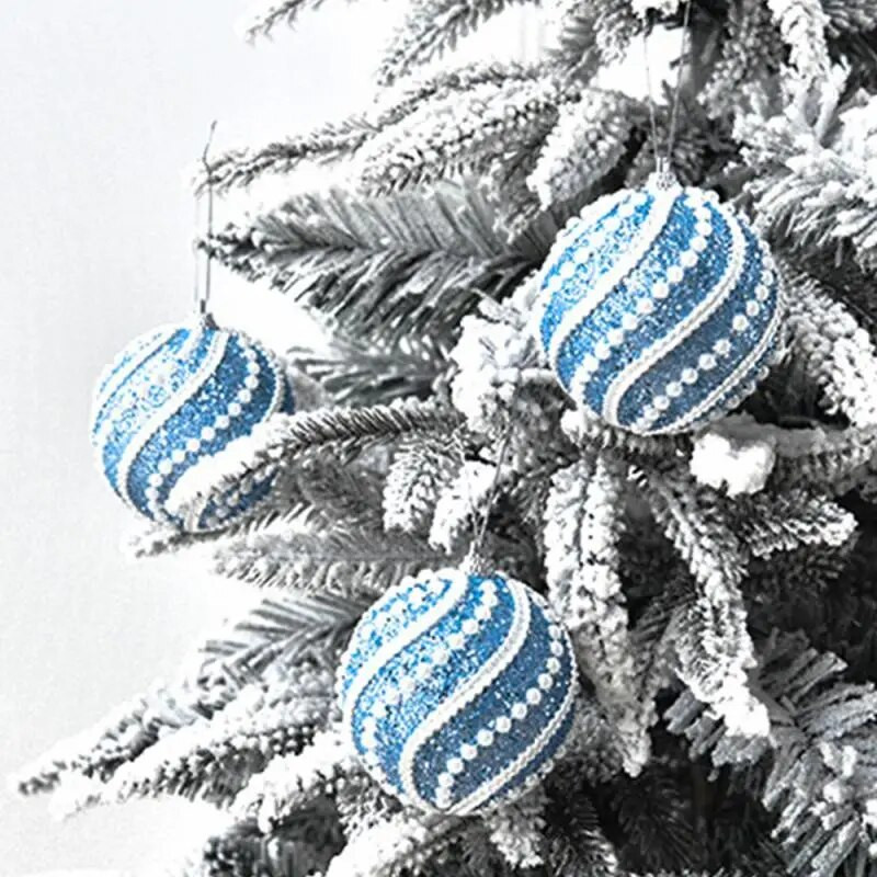 Bijela božićna kuglica od 8 cm Ukrasi za božićno drvce Božićni ukrasi za dom Ukrasne kuglice od pjene za novogodišnje drvce 2023.