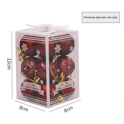 1 Kutija 12 komada Božićne kuglice Ukrasi za drvce Božićni dodaci za uređenje doma Kuglice 4 cm Božićne kugle Navidad 2024