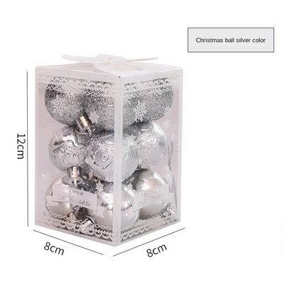 1 Kutija 12 komada Božićne kuglice Ukrasi za drvce Božićni dodaci za uređenje doma Kuglice 4 cm Božićne kugle Navidad 2024