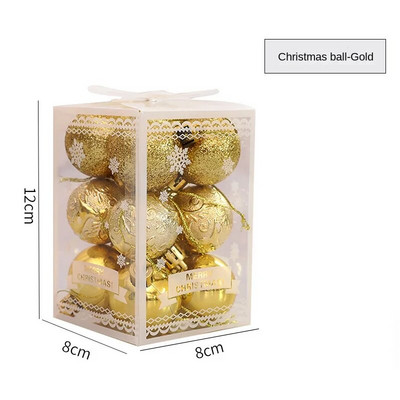 1 Kutija 12 komada Božićne kuglice Ukrasi za drvce Božićni dodaci za uređenje doma Kuglice 4 cm Božićne kugle Navidad 2024