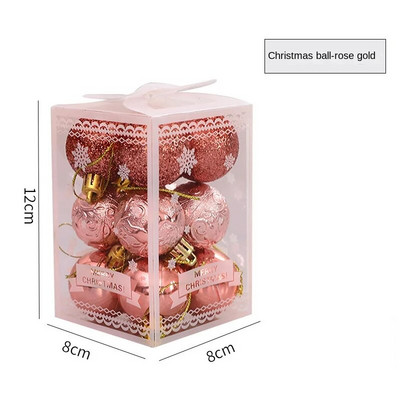 1 Kutija 12 komada Božićne kuglice Ukrasi za drvce Božićni dodaci za uređenje doma Kuglice 4 cm Božićne kugle Navidad 2024