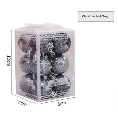 1 Kutija 12 komada Božićne kuglice Ukrasi za drvce Božićni dodaci za uređenje doma Kuglice 4 cm Božićne kugle Navidad 2024