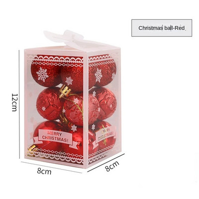 1 Kutija 12 komada Božićne kuglice Ukrasi za drvce Božićni dodaci za uređenje doma Kuglice 4 cm Božićne kugle Navidad 2024