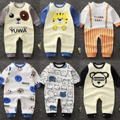 2022. Modni bodi za novorođenčad od meke kože 0-2 godine, kombinezon za bebe, dugih rukava, kombinezoni za djevojčice, kontrastnih boja, otisak pasa zečeva