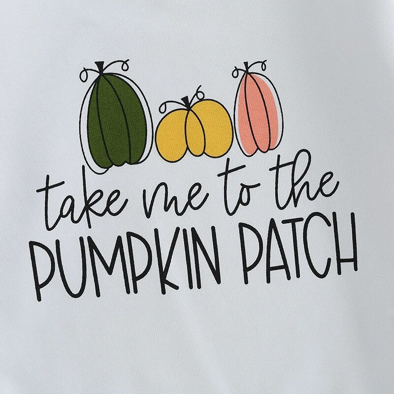 Dječje trenirke Hlače za noć vještica Kombinezon dugih rukava s uzorkom bundeve u kontrastnoj boji za dojenčad Odjeća za dječake i djevojčice