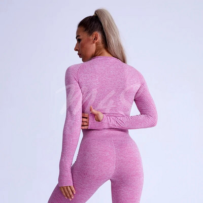 Bešavni ansambl Ženski komplet za jogu od 2 komada Kompleti za teretanu za žene Odjeća Vježbanje Fitnes Sportsko odijelo Sportska odjeća Trenirke Tajice