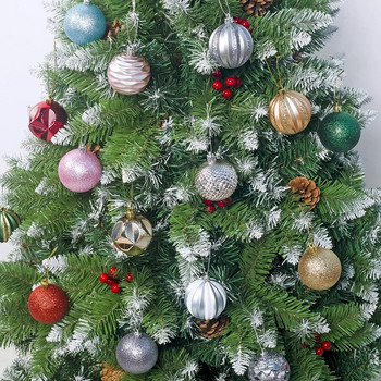 5,5 см 12 бр. Коледна топка Украса за коледна елха Орнаменти за домашен декор Нова година Коледа Аксесоари за висяща топка с висулка