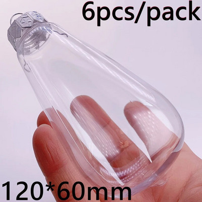 Promocija - 6 komada x DIY nelomljivi prozirni kućni božićni ukrasi kuglica ukras 80 mm plastični luk