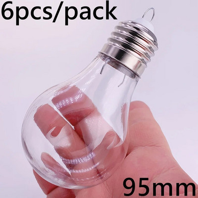 Promocija - 6 komada x DIY nelomljivi prozirni kućni božićni ukrasi kuglica ukras 80 mm plastični luk